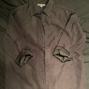 Men’s Fit Black Button-Up Shirt